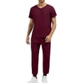 thumbnail image 5 of Garbnen Uniform Women and Man Scrubs Set Unisex Stretch Zipper Short Sleeve Scrubs Top and Pants Nursing Set with Pocket, 5 of 5