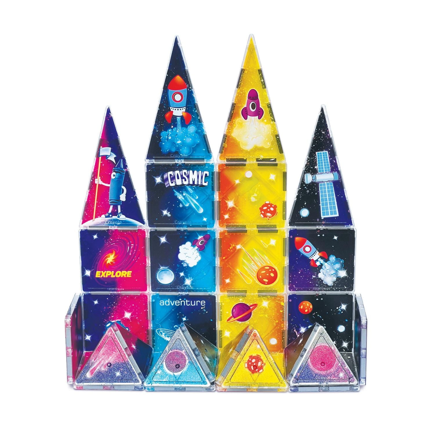 CreateOn Crayola Cosmic Magnetic Tile 24-Piece Set
