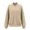 Khaki, variant on Womens Corduroy Bomber Jacket Lightweight Casual Ribbed Crew Neck Long Sleeve Zip Front Jacket Coats Comfort Loose Fit Short Layering Outerwear with Pockets