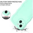 thumbnail image 5 of for iPhone 14 Case 6.1-Inch, Cute Curly Wave Frame Shape Slim TPU Bumper Women Girly Mint Green Soft Silicone Gel Rubber Phone Cover Shockproof Protective Case, Light Cyan, 5 of 18