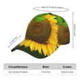 thumbnail image 3 of Kdxio Unisex Sunflower Pattern Baseball Cap Unisex Washed Classic Adjustable Hat, 3 of 7