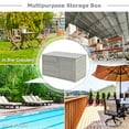 thumbnail image 4 of Costway Outdoor Sturdy 88 Gallon Rattan & Steel Deck Box, Gray, 4 of 11
