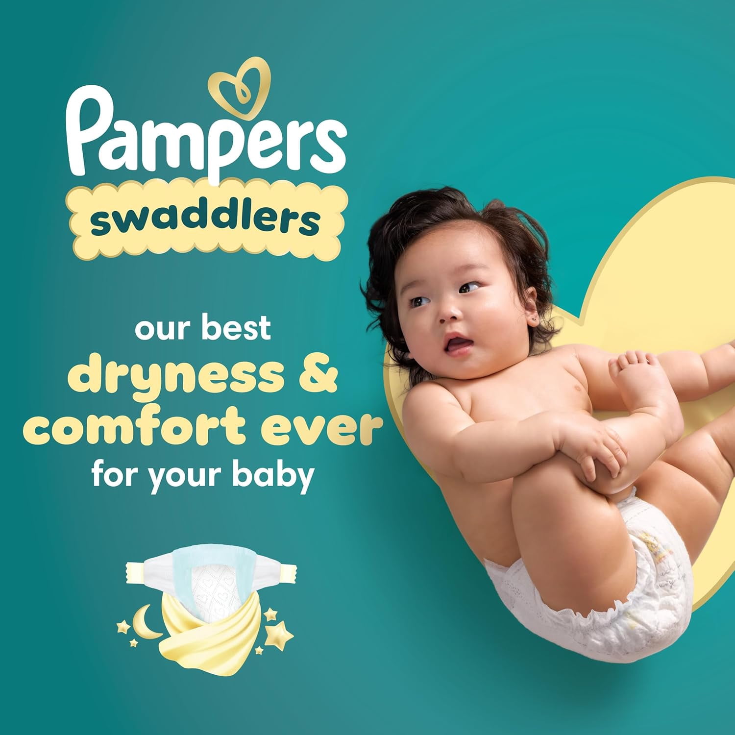 YANTONG Swaddlers Diapers, Size 5 (20-37 lbs), 132 Count, Absorbent, Keeps Baby Dry and Comfortable, Skin Safe Disposable Baby Diaper (Packaging May Vary)