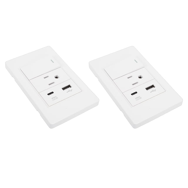 Toma De Pared, Toma USB Tipo C Con Puertos De Carga De 2,1 A Y Prevención De Sobrecarga, Para Reemplazo De Toma De Corriente De Pared Estándar