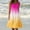 Hot Pink, variant on Isvgxsz Plus Size Summer Dresses Womens Fashion Holiday Summer Casual Dresses Round Neck Gradient Print Sleeveless Party Beach Dress Soft Satiny Orange
