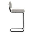 thumbnail image 3 of Bar Stool Chair Barstool, Set of 2, Taupe Gray Black, Fabric, Metal, Mid Century Pub Cafe Bistro Dining Kitchen, Modern Contemporary HB34861, 3 of 11
