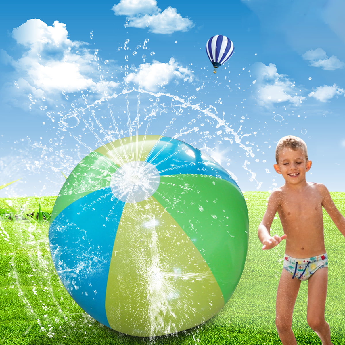 Inflatable Water Spray Ball Sprinkler Toys Kids Lawn Beach Outdoor Summer Child 