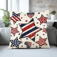 thumbnail image 3 of Beautynvta Patriotic Throw Pillow Covers, 17.72''x17.72'' 4th of July Red White Blue Pillow Case for Independence Day, Memorial Day Party Decorations, 3 of 6