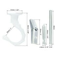 thumbnail image 2 of Uxcell 2.6" x 1.2" Ceiling Hook, Ceiling Orchid Swag Hooks with Mounting Hardware, White 2 Pack, 2 of 5