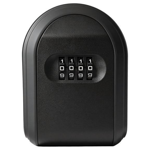 Waterproof Hidden Key Box with Combination Lock,Black Half-Round Design for Under Car,Outdoor Spare Key Storage,Mountable Key Holder