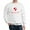 White, variant on - Delta Chi Vertical Red Logo Sweatshirt - Crew Neck Sweatshirt