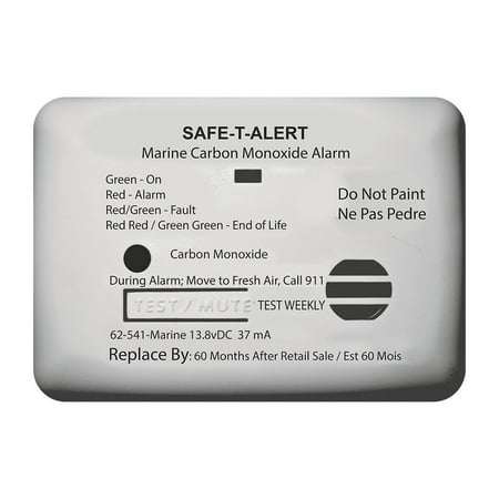 MTI Industries 61252 Safe-T-Alert 62 Serie Carbon Monoxide Alarm, White