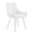 White/Silver, variant on UZUGUL Set of 2 White Dining Chairs with Silver Legs Crocodile-Embossed Leather-Look Finish, Diamond Velvet Button Back, Scratch & Water Resistant, High-Density Foam with Pocket Springs