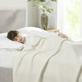 thumbnail image 4 of Beautyrest Waffle Weave Contemporary Cotton Blanket in Ivory Finish, 4 of 5