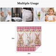 thumbnail image 5 of Easter Bunny Eggs Cloth Napkins, Spring Wildflowers Plants Pink Farm Plaid Washable and Reusable Dinner Napkins Set of 8, Table Napkin for Kitchen Party Birthday Wedding Hotel Housewarming 20"x20", 5 of 9
