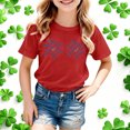 thumbnail image 2 of Landzoo Girls Back To School Tees Graphic Print Short Sleeve Crew Neck Autumn After School Play Girls T-Shirt, 2 of 4