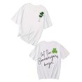 thumbnail image 2 of Uootdi Women's St Patrick's Day T-Shirt Lucky Irish Shamrock Clover Graphic Short Sleeve Crewneck Casual Tees Tops Gift, 2 of 7