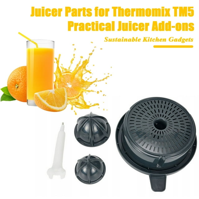 4Pcs Manual Juicer Set for Thermomix TM5/TM6 Sustainable Use Dishwasher Safe Food-Grade Materials Easy to Install Replacement Parts