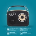 thumbnail image 2 of Supersonic Bluetooth Retro Speaker Rechargeable Multi-Function Black SC-1201BT, 2 of 6