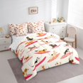 thumbnail image 2 of Homewish Cartoon Dog 7-Piece Twin Bedding,Summer Beach Surf Bedding Comforter Set,Cream,Reversible, 2 of 8