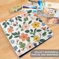 thumbnail image 4 of FORMRS 3 Ring Photo Album 4"x6" Self Adhesive Large Capacity PU Leather Cover, Retro Colorful Flowers, 4 of 8