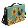 thumbnail image 2 of FOR U DESIGNS Sunflower Cock Bible Case Bag Portable Bible Case PU Leather Waterproof Bible Carrying Bag for Men Size X-Large Fully expandable Bible Case Bag Book Carrying Case, 2 of 7