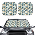 thumbnail image 2 of Fotbe Vintage Blue Flowers Juego de 2 Piezas de Parasoles para Parabrisas | Bloqueador Solar para Auto | Accesorios Plegables para Protección Solar Interior-Large, 2 of 6