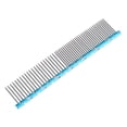 thumbnail image 4 of EeaseCA Stainless Steel Dog Cat Shedding Comb Pet Grooming Trimming Comb with Different Spaced Teeth (Blue), 4 of 8