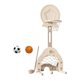 thumbnail image 5 of Juego de aro de baloncesto 3 en 1, juguetes deportivos para interiores y exteriores, juego de jardín, fútbol y golf. Blanco, 5 of 9