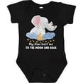 thumbnail image 3 of Inktastic My Noni Loves Me to the Moon and Back Elephant Family Boys or Girls Baby Bodysuit, 3 of 5