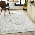 thumbnail image 3 of BoutiqueRugs Orrick Oriental Boho Vintage Runner Rug - Farmhouse Traditional Patterned Rug for Hallway, Kitchen, Bathroom - Pale Blue, Aqua, Cream, Brown - 2'7" x 10' Runner (2x10 Runner Rug), 3 of 18