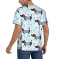 thumbnail image 2 of Lsque Dachshund Dog Puppy Pattern Mens Polo Golf Shirts Funny Graphics Shorts Sleeve Button Shirts Baseball T-shirt-Medium, 2 of 7