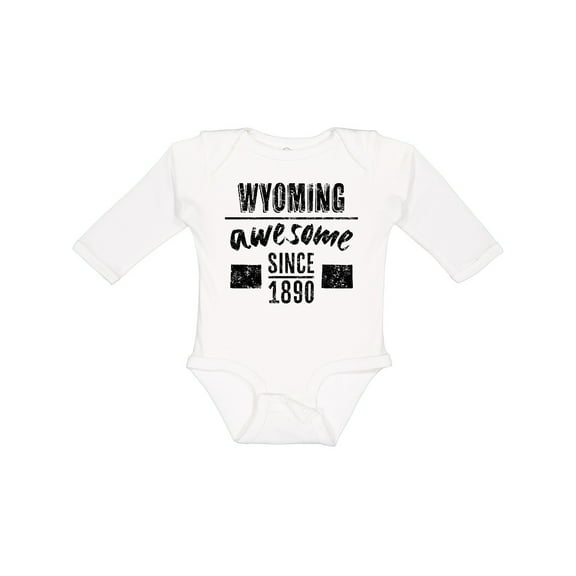 Inktastic Wyoming Awesome Since 1890 Boys or Girls Long Sleeve Baby Bodysuit