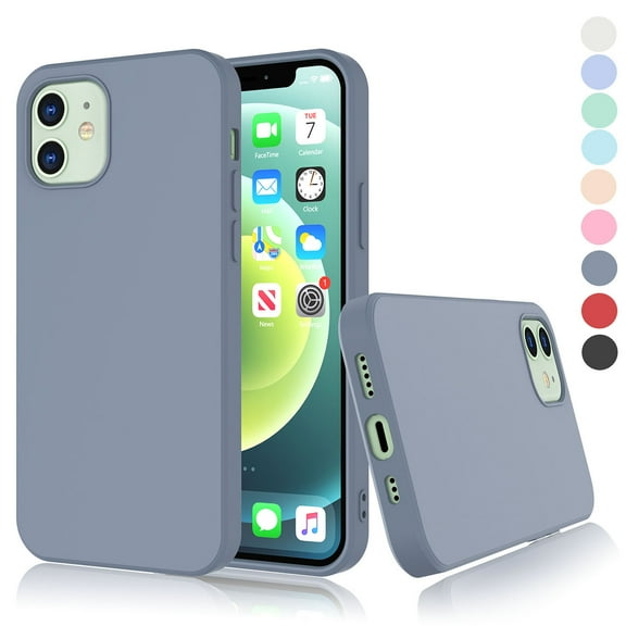 Takfox Shockproof Silicone Protective Cell Phone Case for Apple iPhone 12, Gray