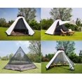 thumbnail image 5 of Portable Double Layers Waterproof Breathable Family Camping Indian Teepee Tent for 4 Person, 5 of 7