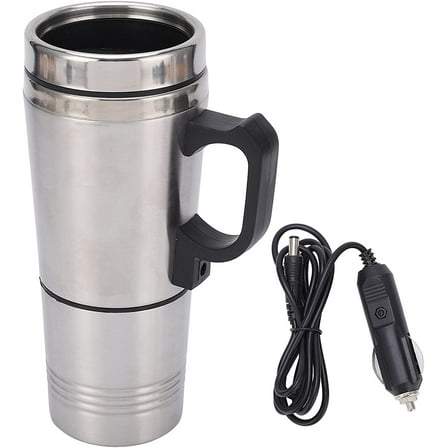 Car Electric Kettle 350ML 150ML Stainless Steel Car Plug Electric Kettle Coffee Tea Hot Bottle Water Heating Kettle Travel Heating Cup Portable Water Heater 12V