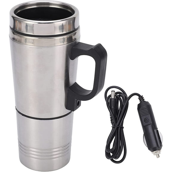 Car Electric Kettle 350ML 150ML Stainless Steel Car Plug Electric Kettle Coffee Tea Hot Bottle Water Heating Kettle Travel Heating Cup Portable Water Heater 12V