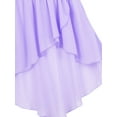 thumbnail image 6 of Aislor Kids Big Girls High Low Chiffon Dance Skirt for Lyrical Ballet Latin Jazz Stage Performance 6-16 Lavender 8, 6 of 7