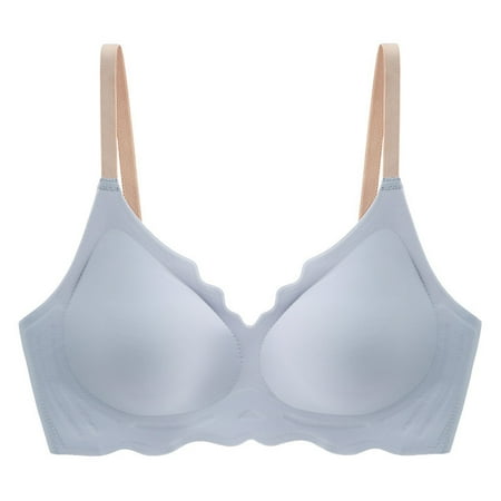 GENGING Ladies Tops Clearance Ladies Fall Tops Trendy Seamless Breathable Underwear Push-Up Soft Support Bra