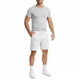 thumbnail image 3 of Hogleaql Mens Summer Beach Shorts Dressy Quilted Drawstring Vacation Shorts Textured Stretch Loose Workout Shorts with Pockets White 2XL, 3 of 5