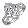 thumbnail image 4 of Lafonn Classic Sterling Silver Platinum Plated Lassire Simulated Diamond Ring (1.28 CTTW), 4 of 5