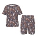 thumbnail image 1 of Balery Snowflake Fox Conjunto de Pijama Infantil de Manga Corta con Estampado – Ropa de Dormir de Algodón Suave-Small, 1 of 6