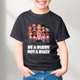 thumbnail image 2 of MIXUE Toddler Girls Tops & T-Shirts Kids Cartoon Letter Print Round Neck Short Sleeve Casual Child Pullover Tshirts Holiday Wear,Black,3-4 Years, 2 of 4