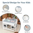 thumbnail image 6 of Noble House 3-in-1 Kids Wooden Activity Table and 2 Chairs Set, Reversible Blackboard Top with Storage Drawer, White, 6 of 15