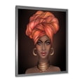 thumbnail image 2 of Designart 'African American Woman Portrait with Turban V' Modern Framed Art Print, 2 of 4