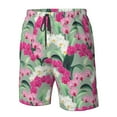 thumbnail image 5 of Kdxio Orchids Flowers Pattern Mens Casual Shorts - Drawstring Summer Beach Sports Shorts for Men, 5 of 9