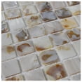 thumbnail image 4 of Art3d Square White&Brown with Seams 12 in. x 12 in. Mother of Pearl Tile (1-Pack), 4 of 5