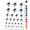 Black, variant on Man Jumping Over Hurdles Fitness Track and Field Water Resistant Temporary Tattoo Set Fake Body Art Collection - Yellow