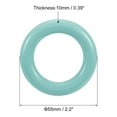 thumbnail image 2 of Unique Bargains 6Pack 55mm(2.2-inch) Wood Rings, Natural Smooth Colorful Wood Circles, Green, 2 of 4