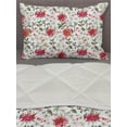 thumbnail image 3 of Watercolor Comforter & Sham Bedding Set, Fresh Poinsettia Flowers and Rowan Berry Branches Christmas Garden, 3 pcs Duvet Set Microfiber Filling Quilt, 5 Sizes, Vermilion Green Magenta, by Ambesonne, 3 of 4